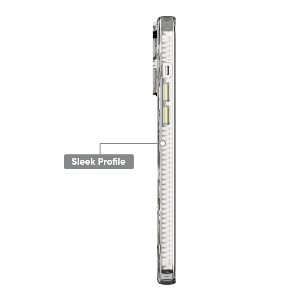 onn. Black & White Flower Phone Case iPhone 14 Pro Max with 10' Drop Protection - Picture 3 of 6